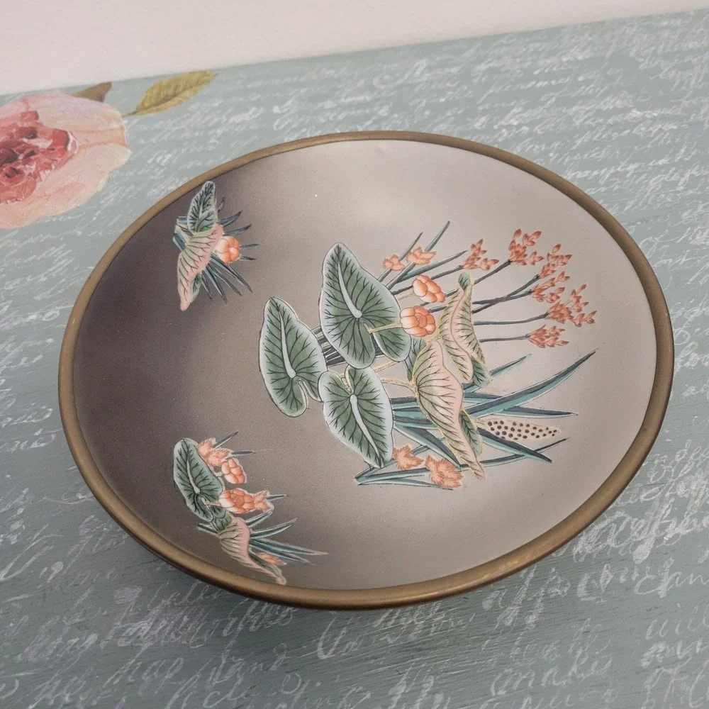 Toyo Bowl Lilly Pad‎ Flower Decorative Bowl.